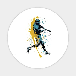 Baseball player silhouette Magnet